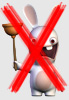 durchgestrichener Raving Rabbid